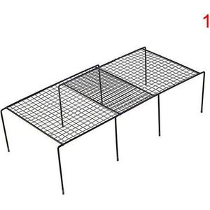 Multifunctionele Kast Plank Organisatoren Stapelbaar Uitbreidbaar Set Van 2 Metalen Keuken Teller Metalen Planken E2S