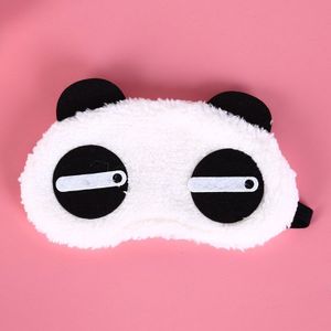 1pc Zwart Masker Bandage Op Ogen Voor Slapen Cartoon Panda Ontspannen Ijs Of Warm Kompres Eyeshade Slaapmasker