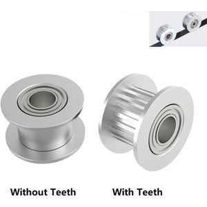 Mega 5Pcs GT2 Rondsel Timing Katrol 16 Tanden 20 Tand Wiel Boring 3 5Mm Zilver Aluminium 2GT Gear breedte 6 10Mm 3D Printers Onderdelen