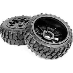 Pcmos Rovan 1/5 Buggy All-Terrain Banden Achter Grind Wielen op 6-spaaks Velgen Past HPI Baja 5B koning Motor RC Auto 1:5 Wielen Banden
