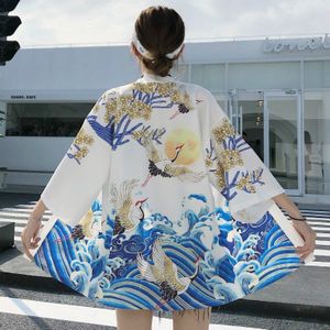 Japanse Yukata Zomer Vrouwen Kimono Vest Etnische Vrouw Kawaii Losse Blouse Japanse Streetwear Strand Dunne Aziatische Kleding