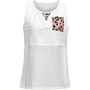 Vrouwen Moederschap Kleding Pocket Verpleging Effen Kleur Vest Luipaard Print Verpleging Top Kleren Voor Verpleging Moeders Zwangerschap