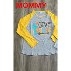 Girlymax Fall/Winter Thanksgiving Dag Baby Meisjes Mama Volwassen Raglans Boutique Katoen Top Shirts Kinderkleding Pijl Mosterd