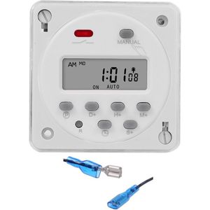 CN101S Economische Licht Timer Schakelaar 12 Volt Timer Programmeerbare Digitale Timer Elektrische Tijdschakelaar Wekelijkse Timer Tweede Timer