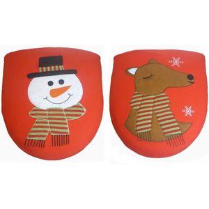 Kerstversiering Toilet Seat Cover Sneeuwpop Elanden Wc-deksel Decor Elf Nieuwjaar Xmas Kerst Badkamer Ornamenten Supplies