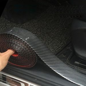 Carbon Fiber Rubber Moulding Strip Zachte Zwarte Bekleding Bumper Strip Diy Instaplijsten Protector Edge Guard Auto Stickers Auto Styling 1M