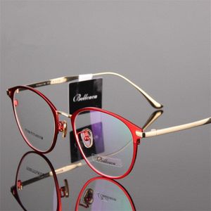Titanium Bril Ronde Bijziend bril Bril Mannen/Vrouwen Brillen Two-tone Cat Eye Bril 950