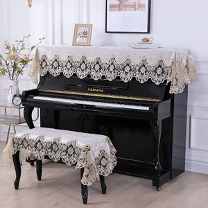 Klassieke Europese Fluwelen Kant Piano Cover Groen Beige Roze Piano Bench Cover