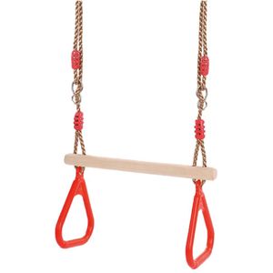 Kinderen Houten Trapeze Swing Met Ringen Voor Indoor Outdoor Fun