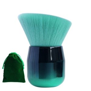 ZZDOG 1 Stks Pluizige Gezichtspoeder Foundation Blush Borstel Zachte Paddestoel-Hoofd Make-Up Borstel Natuurlijke Haar Mollige Cosmetische Beauty Tools Met Tas