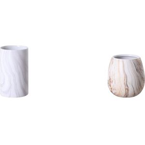 Europese Stijl Keramische Mondwater Cup Paar Tumbler Creatieve Marmer Patroon Wassen Cup Eenvoudige Tandenborstel Beker Badkamer Benodigdheden