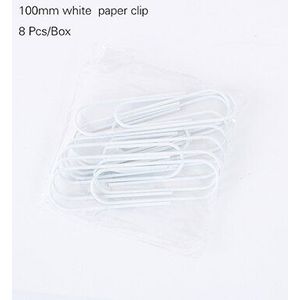 Tutu 8 Stks/partij 100Mm Big Size Paperclips Effectieve Kantoorbenodigdheden Grote Sky Blue Clip Bookmark Metalen Kantoor Accessoires h0182