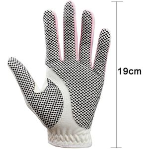 Crestgolf Vrouwen Wit Roze Kleur Golf Hand Handschoenen Anti-Slip Voor Dames