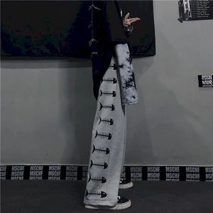 Harajuku Stijl High Street Broek Mannen En Vrouwen Donkere Lijn Mannen Ins Retro Originele Broek Mannen En Vrouwen Herfst visgraten Afdrukken Str