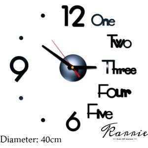 Creatieve 3D Digitale Klok Quartz Naald Horloge Acryl Spiegel Stickers Wandklok Modern Woonkamer Home Decor