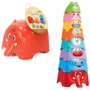 8Pcs Cute Animal Stapelen Cups Baby Stapelen Speelgoed Educatief Spel Speelgoed Baby Baden Spelen Zand Water Spel Speelgoed Voor kinderen