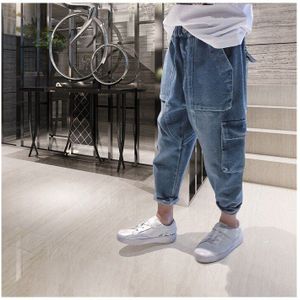 2022 Lente Jongen Jeans In De Grote Jongen Losse Harlan Broek Kinderen Winter Plus Fluwelen Dikke Casual Broek