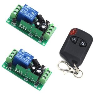 Smart Afstandsbediening Schakelaar, 1CH RF 433 MHz DC 12 V 10A Afstandsbediening Lampen Licht 1 Zender 2 Ontvanger SKU: 5156