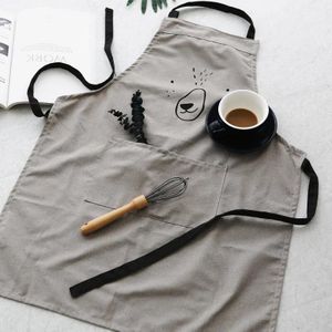 Keuken Schorten Unisex Etentje Linnen Nordic Koken Bib Kind Schort Dom Beer Schoonmaken Schorten Woonaccessoires Overgooier