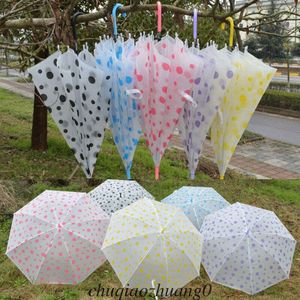 Vrouwen Kleurrijke Regenboog Paraplu + Transparant Clear Rain Parasol Wedding Party Outdoor toerisme Leisure winkelen