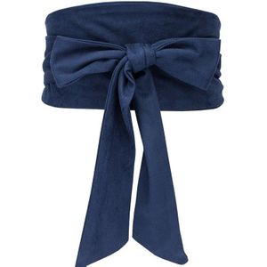 Aecibzo 9 Kleuren Suede Taille Riemen Brede Corset Cinch Jurk Riemen Cumberbanden Strik Zelf Tie Wrap Rond Obi Taille Band