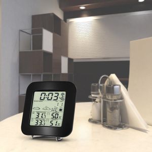 Multifunctionele Lcd Digitale Meter Met Wekker Thermometer Hygrometer Kalender Temperatuur Weersverwachting Backlight