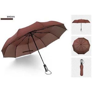 Drie Opvouwbare Automatische Regen Paraplu Vrouwen Luxe Winddicht Auto Business Paraplu Met Metalen 10 bone Standhouder Parasol