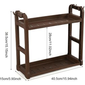 2Tier Keukenkast Organizer Spice Organisator Rack Staande Rek Keuken Aanrecht Opslag Organisator Kruidenrek Plank Houder