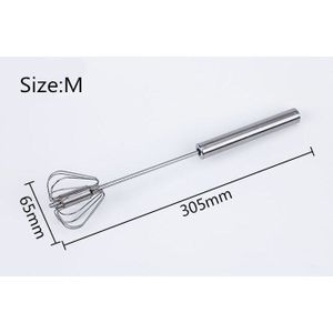 Semi-Automatische Eiklopper Roestvrij Staal Ei Garde Handleiding Hand Mixer Zelf Draaien Ei Stirrer Keuken Accessoires Egg Gereedschap
