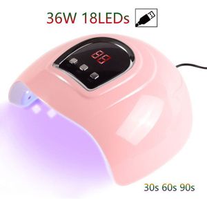 120W Uv Led Nagel Lamp Elektrische Nagel Droger 45Leds Lamp Drogen Alle Nail Gel Polish Infrarood Sensor Manicure nail Salon Machine