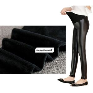 Winter Verdikking Fluwelen Warme Zwangere Leggings Zwangere Vrouwen Broek Broek Elastische Potlood Broek Leggings Voor Zwangere Vrouwen