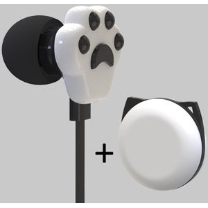 Leuke Kat Klauw Oortelefoon 3.5Mm Stereo In-Ear Oordopjes Voor Iphone Samsung Xiaomi Meisjes Kids Kind Student met Microfoon