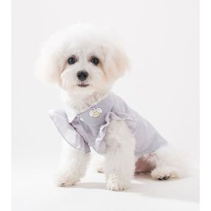 Pet Puppy Zomer Shirt Kleine Hond Kat Kleding Bee Borduurwerk Bloemblaadje Mouw Honden Huisdieren Kleding Vest T-shirt Lente Zomer katoen