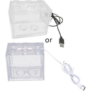 Usb Mini Aquarium Met Led Lamp Licht Home Office Desktop Decoratie B0KB