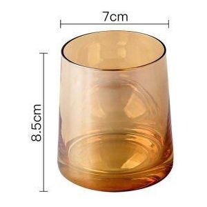 Ins Whisky Wijnglas Rokerige Amber Kleurrijke Glas Wijn Beker Melk Water Sap Cups Voor Home Shop 300 Ml