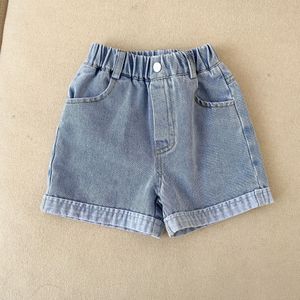 Zomer Jongens En Meisjes Alle-Wedstrijd Denim Shorts Kids Losse 2 Kleuren Toevallige Korte Jeans