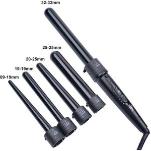 6 In 1 9-32Mm Keramische Haar Krultang Machine Crimper Professionele Hair Curler Wand Crimp Corrugation Voor hair Styling Tools