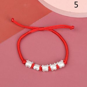 5 Stijlen Verstelbare Jaar Van Ox Souvenir Koe Geluk Rode Touw Armband Chinese Knoop Koe Armbanden