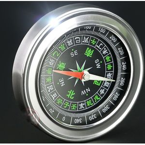Mini Rvs Draagbare Kompas Voor Outdoor Sport Diameter 76mm