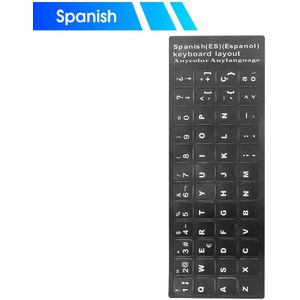 Kebidumei Laptop Desktop Waterdicht Toetsenbord Sticker Spanje/Russisch/Frans/Arabisch Toetsenbord Sticker Voor Notebook Computer Desktop