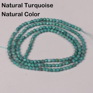 2Mm 3Mm Natuurlijke Groene Turquoise Ronde Facet Fijne Edelsteen Losse Kralen Accessoires Voor Ketting Armband Diy Sieraden Maken