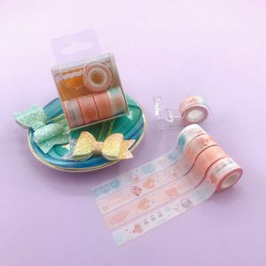5Pcs Dieren Mini Washi Tape Schattige Beer Decoratieve Zelfklevende Masking Tapes Voor Decoraties Scrapbooking Dagboek Diy Albums Tapes