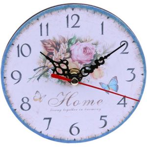 Vintage Houten Wandklok Grote Shabby Chic Rustieke Keuken Thuis Antieke Wandklokken Woondecoratie Horloge Muur
