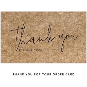 30Pcs Dank U Voor Uw Bestelling Kaarten Kraftpapier Bedankt Wenskaart Waardering Cardstock Voor Kleine Ondernemers Verkopers