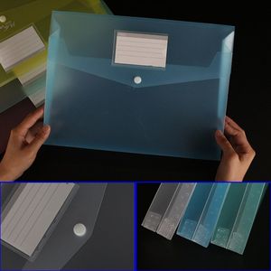 10 Stks/set Transparante Plastic A4 Mappen Bestand Zak Document Hold Zakken Mappen Filing Papier Opslag Kantoor Schoolbenodigdheden