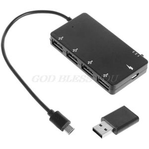 1 Set Micro Usb Otg 4 Port Hub Power Adapter Opladen Kabel Voor Samsung Galaxy S3/S4/NOTE2/NOTE3 Smartphone Tablet Hoge Snelheid