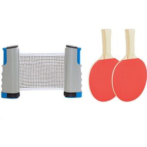 Draagbare Ping Pong Netto Rack Intrekbare Tafeltennis Net Rack Ping Pong Accessoire Ping Pong Netto Rack Met 1 paar Tafeltennis