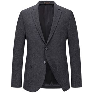 Fall Winter Casual Business Smart Mannen Kleding Oversized Single Breasted Grijs Wollen Blazer Jas, 4xl 5xl Wol Blazers Voor Man