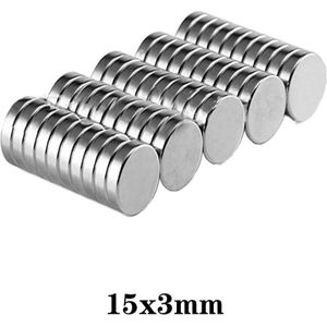 5/10/20/50/100Pcs 15X3 Zoeken Kleine Magneet Dia 15Mm X 3Mm Bulk Kleine Ronde Magnetische 15X3Mm Neodymium Disc Magneten 15*3