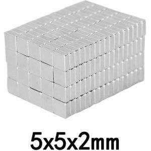 50/100/200 Stuks 5X5X2 Super Sterke Vierkante Magneet N35 Ndfeb Zeldzame Aarde Magneet 5*5*2 Neodymium Magneten Vel 5x5x2mm